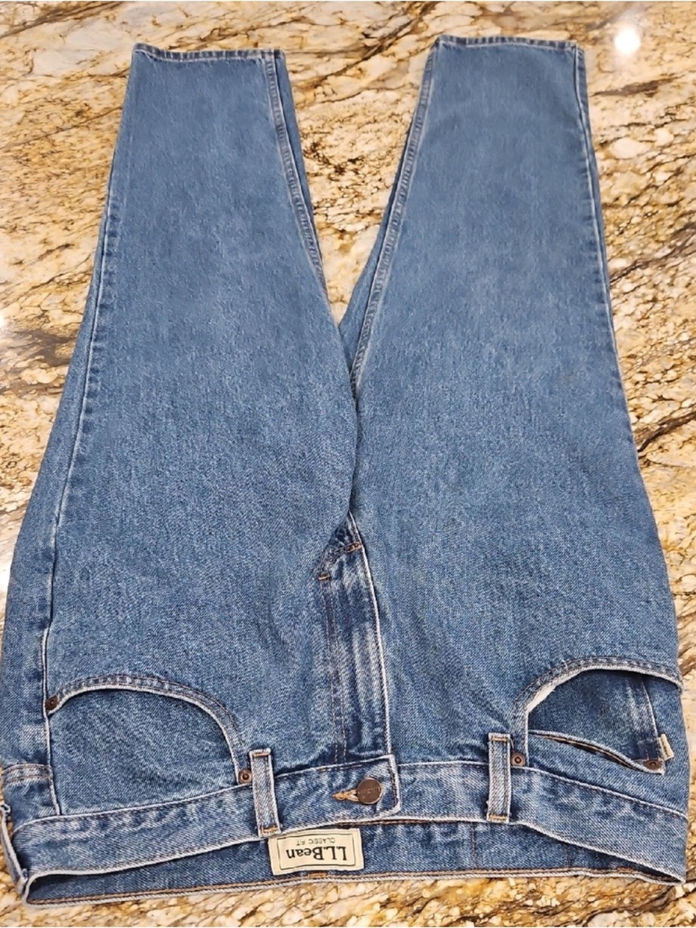 LL Bean Classic Fit Blue Denim Jeans